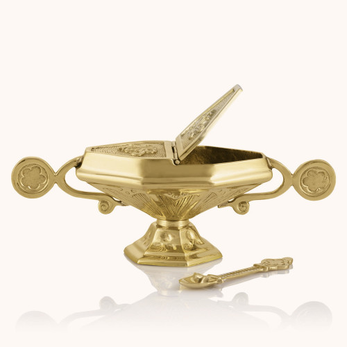 Łódka na kadzidło | Mosiądz | 9 cm