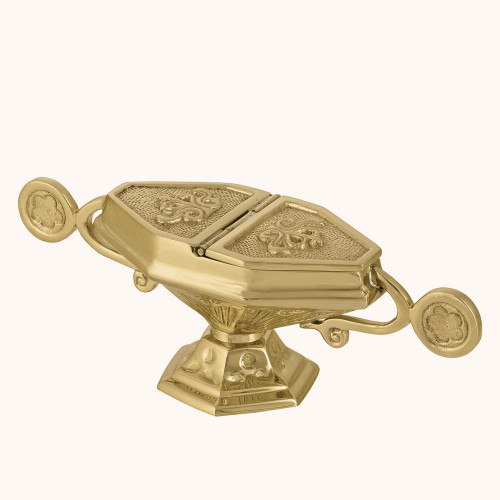 Łódka na kadzidło | Mosiądz | 9 cm