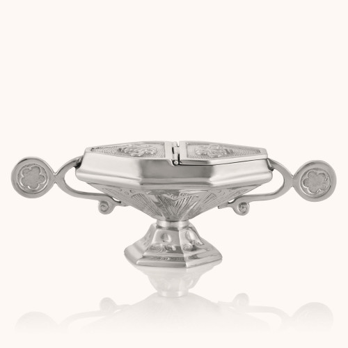 Łódka na kadzidło | Mosiądz | Nikiel | 9 cm