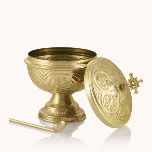 Łódka na kadzidło | Mosiądz | 17 cm