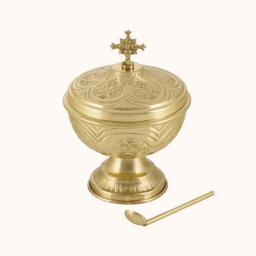 Łódka na kadzidło | Mosiądz | 17 cm