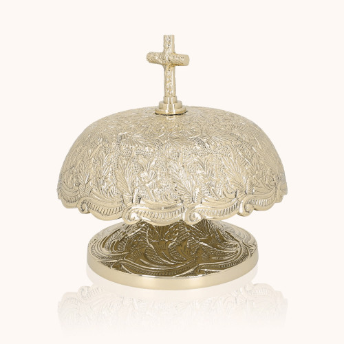 Gong pojedynczy | Mosiądz | Drewniany młotek | 19 cm