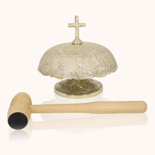 Gong | Mosiądz | Drewniany młotek | 20 cm