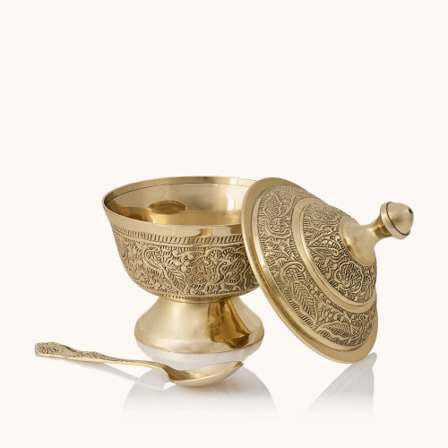 Łódka na kadzidło | Mosiądz | 13 cm