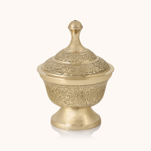 Łódka na kadzidło | Mosiądz | 15 cm