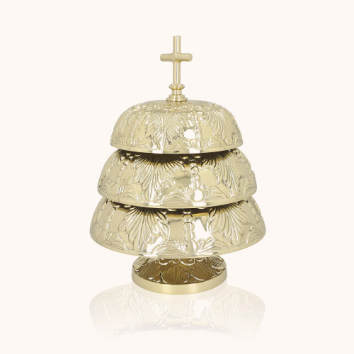 Gong trójtonowy | Mosiądz | Drewniany młotek | 35 cm