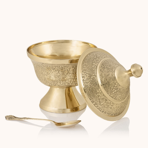 Łódka na kadzidło | Mosiądz | 18 cm