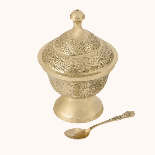 Łódka na kadzidło | Mosiądz | 18 cm