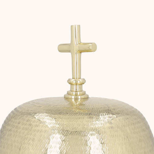 Gong potrójny | Mosiądz | Drewniany młotek | 35 cm