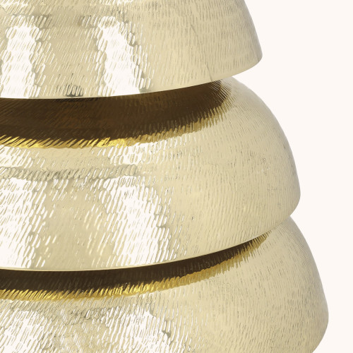 Gong potrójny | Mosiądz | Drewniany młotek | 35 cm