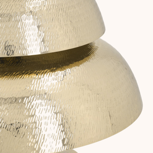 Gong podwójny | Mosiądz | Drewniany młotek | 29 cm