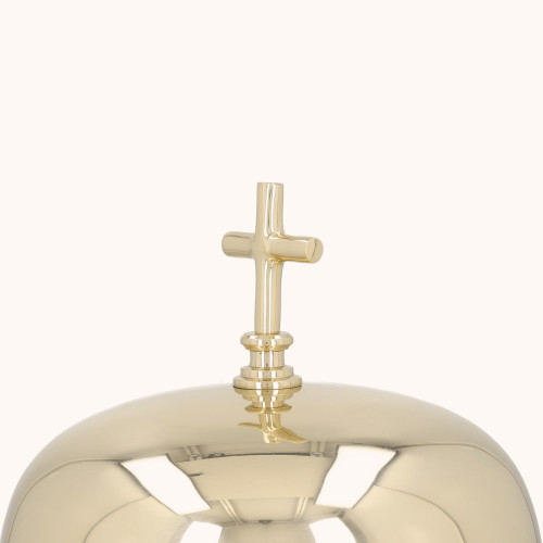 Gong dwutonowy | Mosiądz | Drewniany młotek | 33 cm