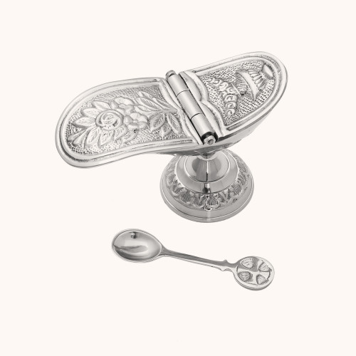 Łódka na kadzidło | Mosiądz | Nikiel | 9 cm