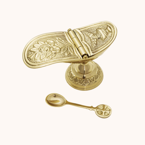 Łódka na kadzidło | Mosiądz | 9 cm