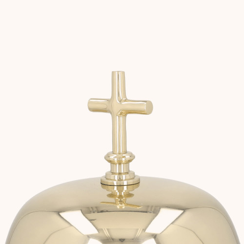 Gong potrójny | Mosiądz | Drewniany młotek | 35 cm