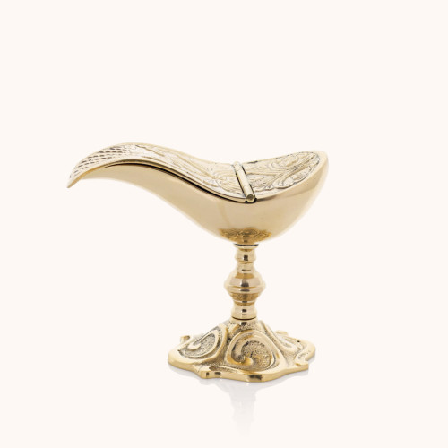 Łódka na kadzidło | Mosiądz | 12 cm