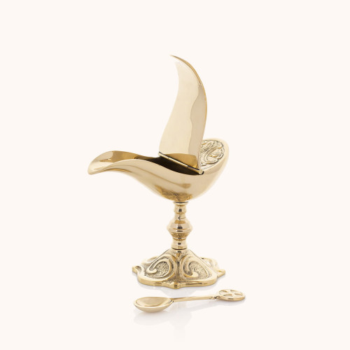 Łódka na kadzidło | Mosiądz | 12 cm