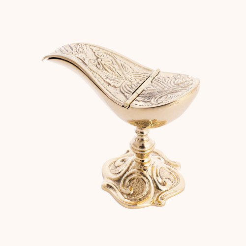 Łódka na kadzidło | Mosiądz | 12 cm