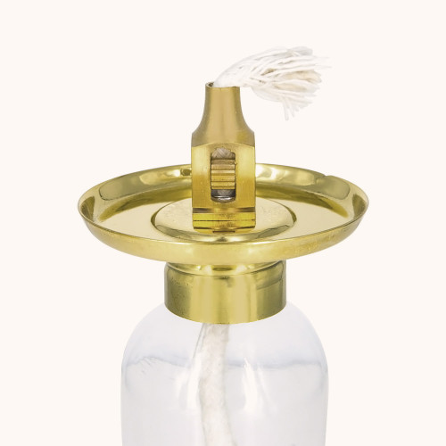 Wkład olejowy do świec ołtarzowych | Mosiądz | Regulowany | 15 cm