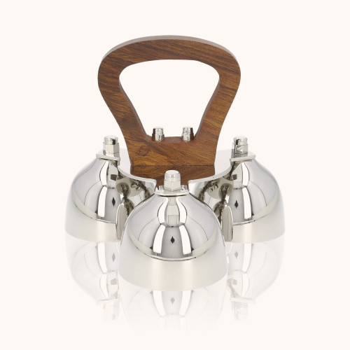 Dzwonki liturgiczne | Potrójne | Mosiądz | Nikiel | 13 cm