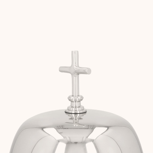 Gong dwutonowy | Mosiądz | Nikiel | Drewniany młotek | 29 cm