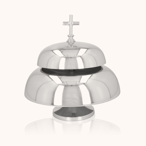 Gong dwutonowy | Mosiądz | Nikiel | Drewniany młotek | 33 cm