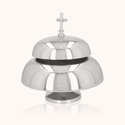 Gong dwutonowy | Mosiądz | Nikiel | Drewniany młotek | 33 cm