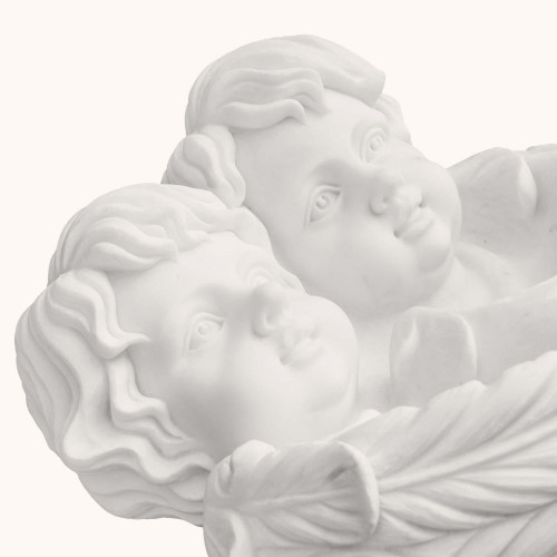 Płaskorzeźba | Kropielnica | Marmur | Anioły | 43 cm