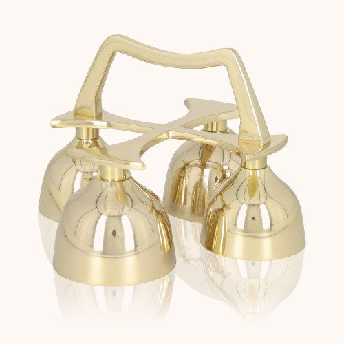 Dzwonki liturgiczne | Poczwórne | Mosiądz | 10 cm