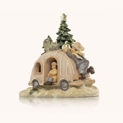 Figurka | Autko Świąteczne | Świecące | 16 cm | Favola