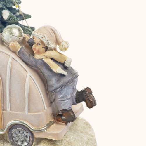 Figurka | Autko Świąteczne | Świecące | 16 cm | Favola