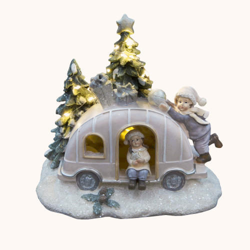 Figurka | Autko Świąteczne | Świecące | 16 cm | Favola