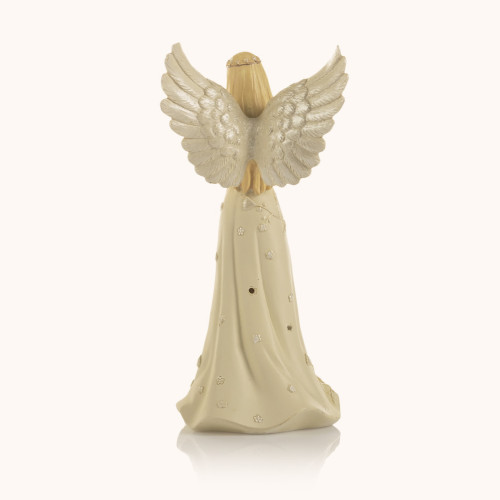 Anioł | Z lilią | LED | 22 cm | Bianco