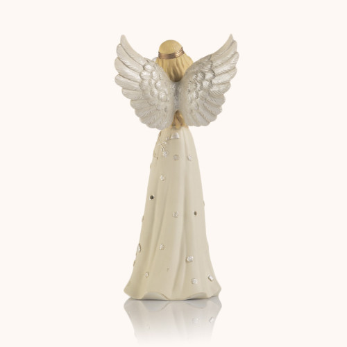 Anioł | Serce | LED | 22 cm | Bianco