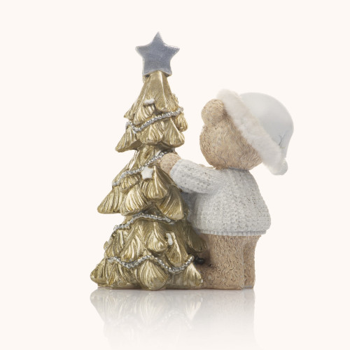 Figurka | Miś z choinką i prezentami | 13 cm | Favola