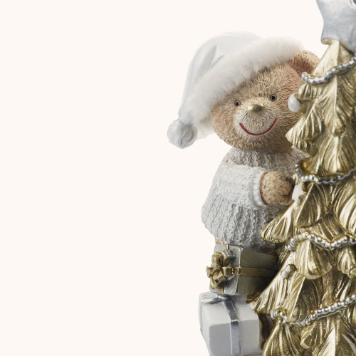 Figurka | Miś z choinką i prezentami | 13 cm | Favola
