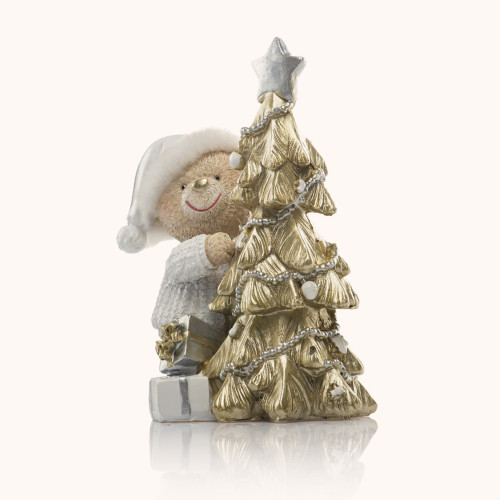 Figurka | Miś z choinką i prezentami | 13 cm | Favola