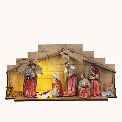 Szopka bożonarodzeniowa | 12 cm | Świecąca | Favola