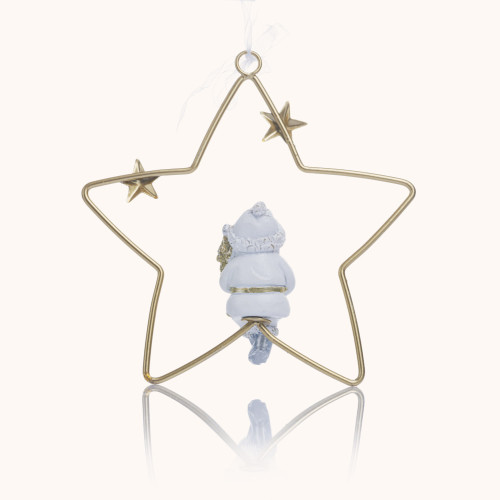 Zawieszka | Kształt Gwiazdy | Święty Mikołaj | 15 cm | Favola