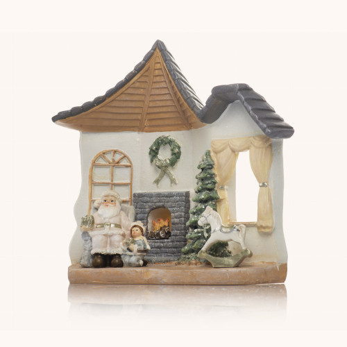 Figurka | Dom Mikołaja | Świecący | 17 cm | Favola