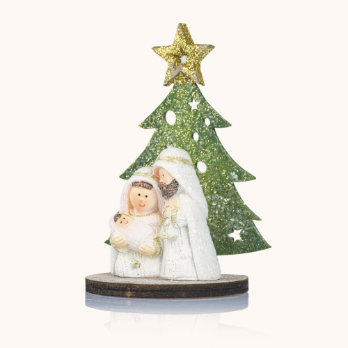 Figurka | Święta Rodzina z choinką | 8 cm | Favola