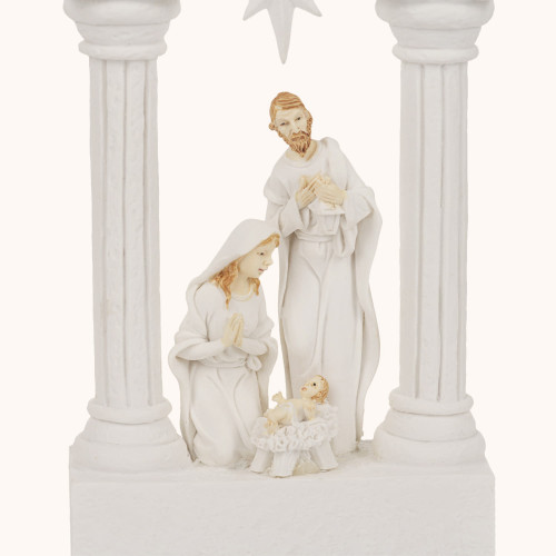 Szopka bożonarodzeniowa | świecąca | 16 cm | Bianco