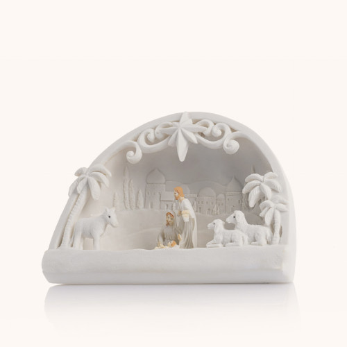 Szopka bożonarodzeniowa | Święta Rodzina | 9 cm | Bianco