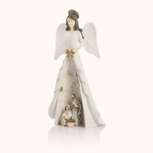 Anioł | Świecący | Święta Rodzina | 21 cm | Bianco