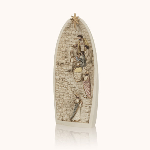 Figurka | Święta Rodzina ujęta w skale | 21 cm | Bianco