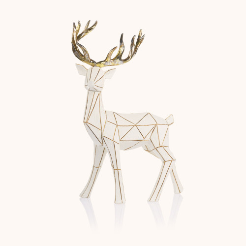 Figurka | Renifer Biały | Stojący | Leżący | Decorato