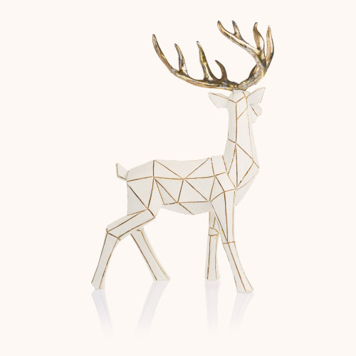Figurka | Renifer Biały | Stojący | Leżący | Decorato
