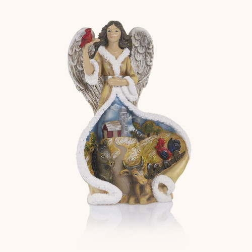 Figurka | Anioł | Zwierzęta Domowe | Zwierzęta Leśne | 23 cm | Decorato