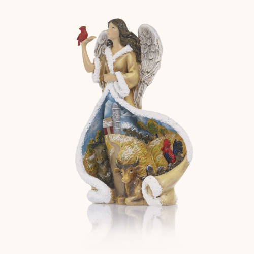 Figurka | Anioł | Zwierzęta Domowe | Zwierzęta Leśne | 23 cm | Decorato
