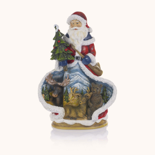 Figurka | Święty Mikołaj | Zwierzęta Leśne | 24 cm | Decorato